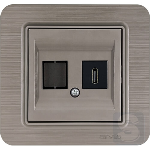 Розетка USB Type-C 5V-2.4A Arvia Electric Lavin Медь (21 28 4010 253)